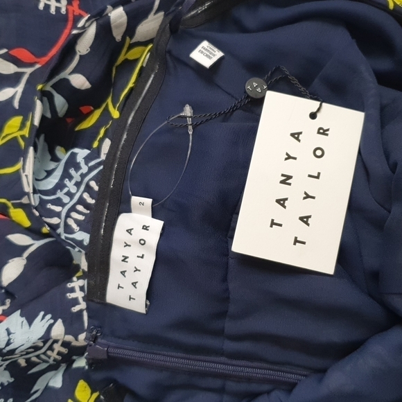 NWT Tanya Taylor 100% Silk Floral Vine Sancia Dress - Picture 5 of 12